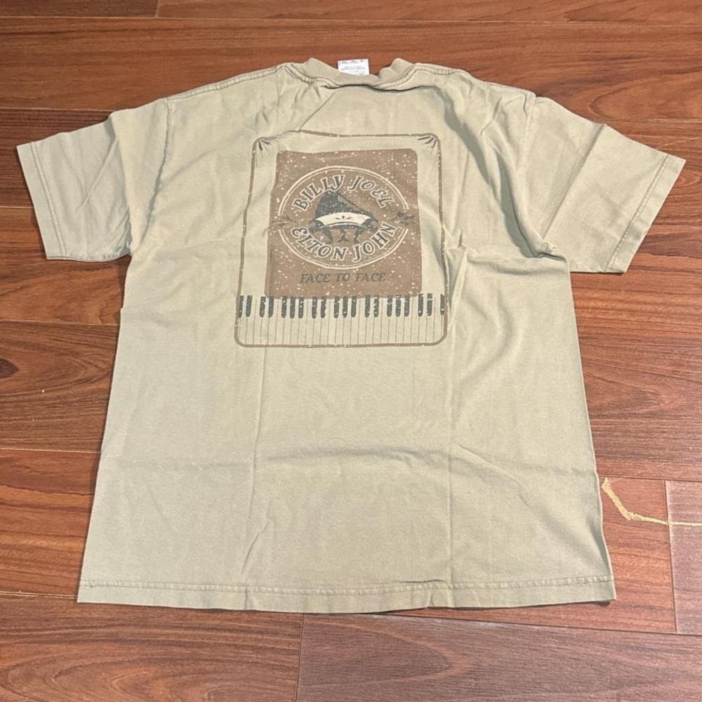 Vintage 2001 Billy Joel Elton John Face to Face Tour‎ Shirt Size Mens Large